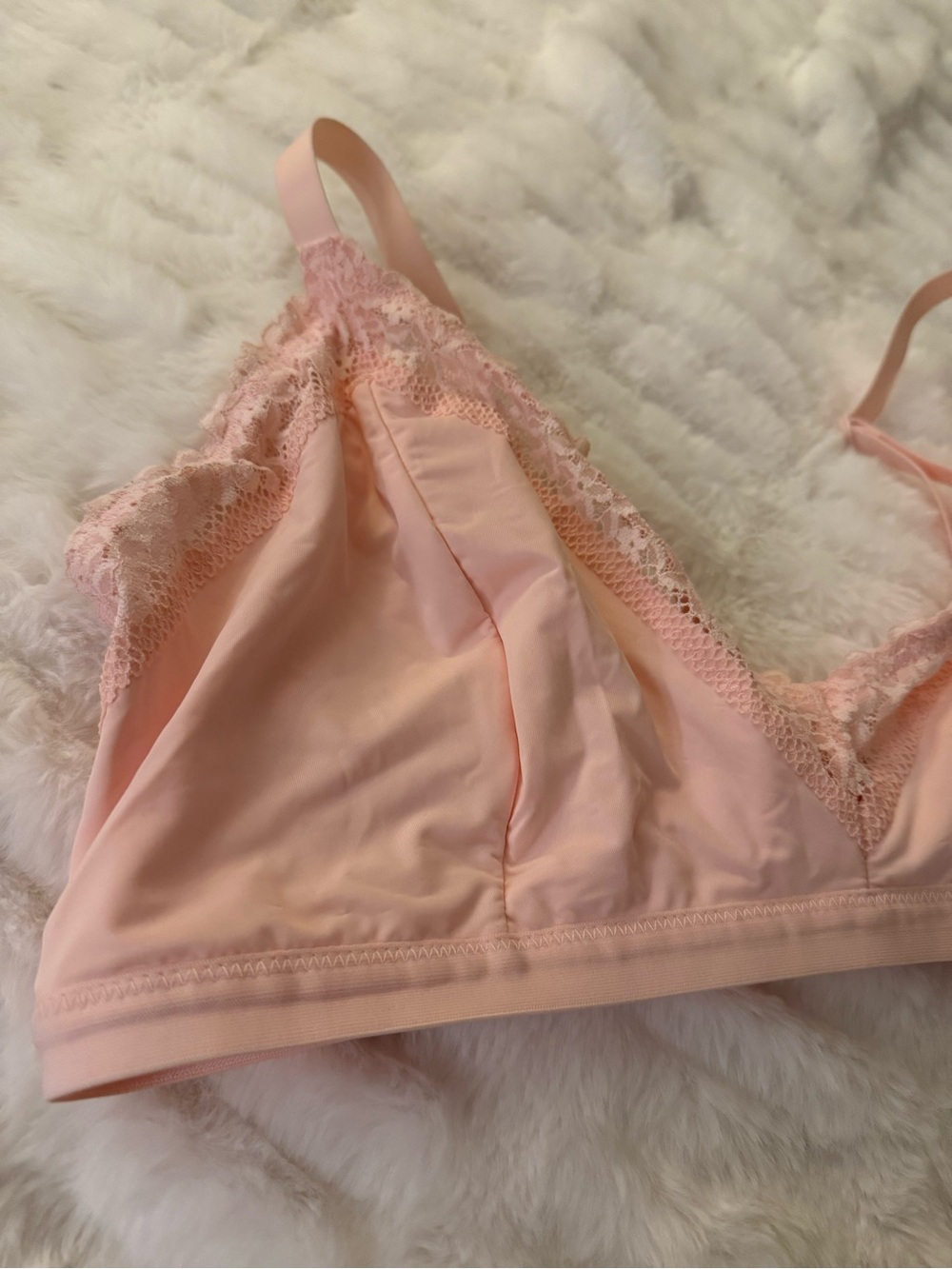 Set of Aerie Lace-Trim Bralette’s in Pink & Lime - Picture 6 of 11